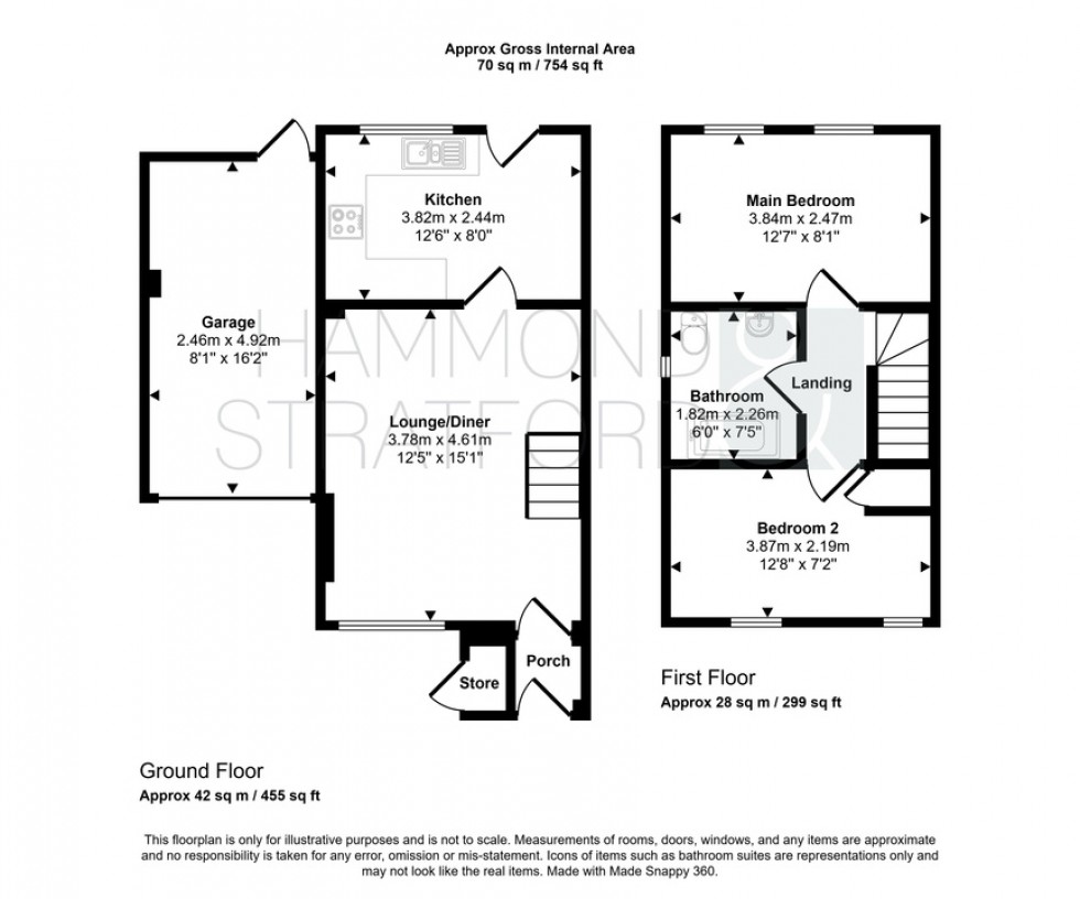 Floorplan for Wakehurst Close, Eaton