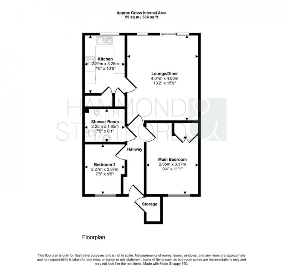 Floorplan for Mill Road, Hethersett