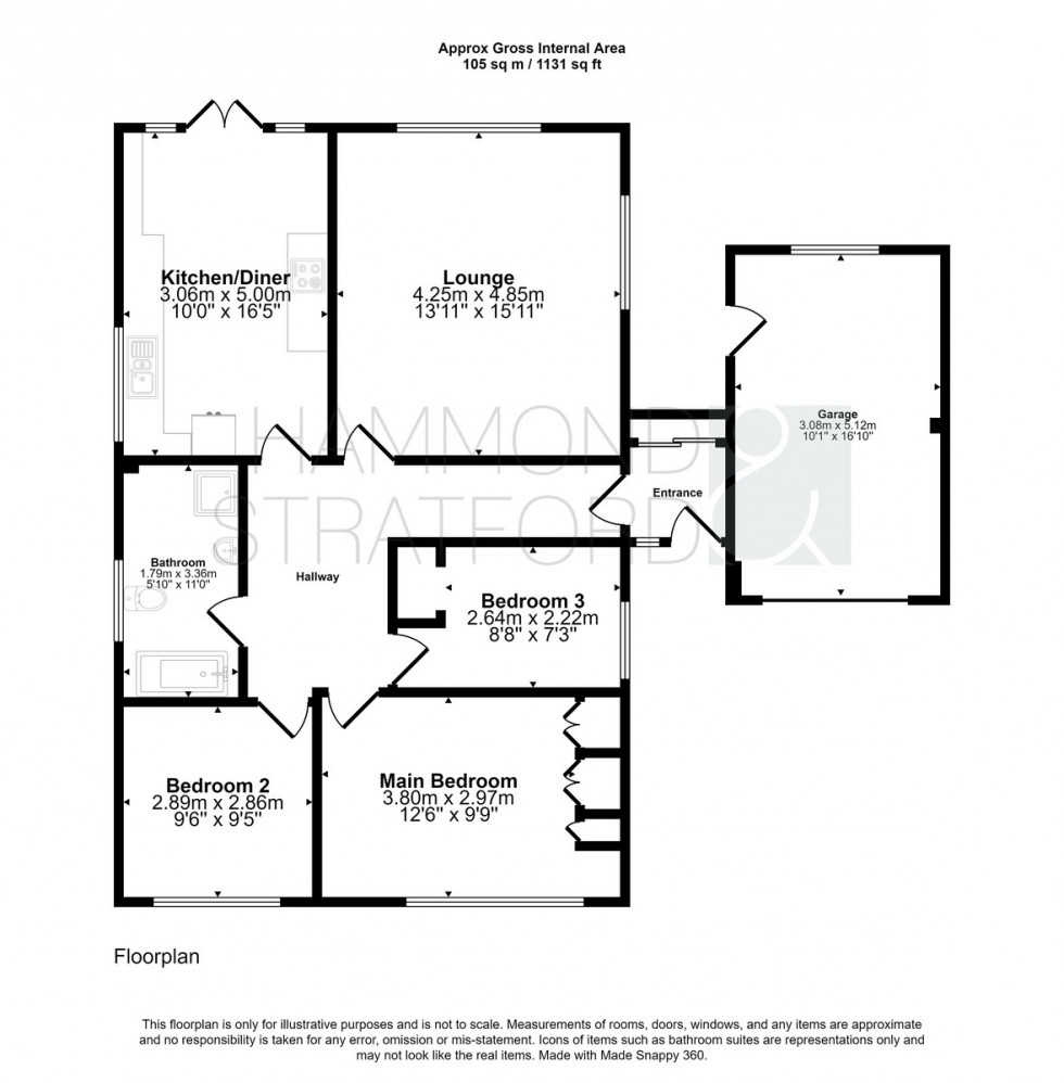Floorplan for Armitage Close, Cringleford