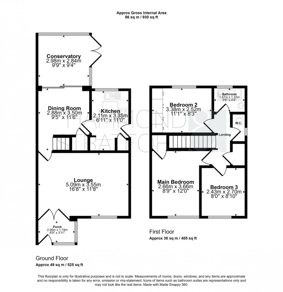 Floorplan for Norman Drive, Old Catton