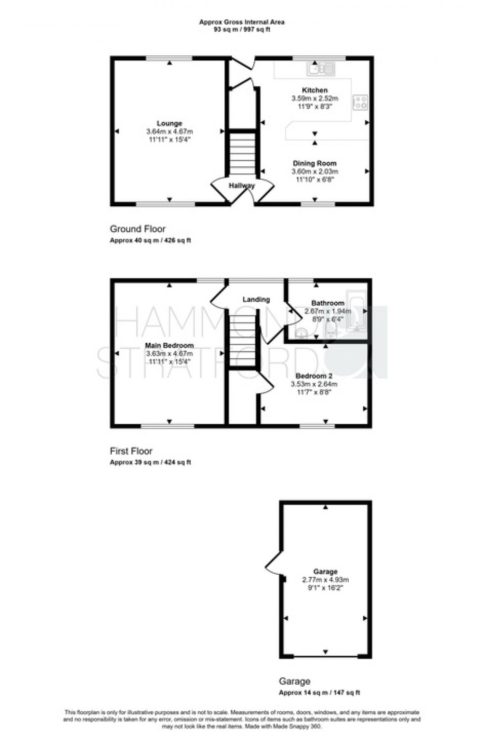 Floorplan for Chapel Street, Barford