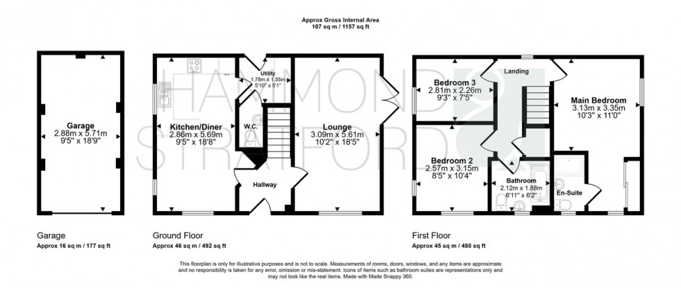 Floorplan for Swatman Grove, Wymondham