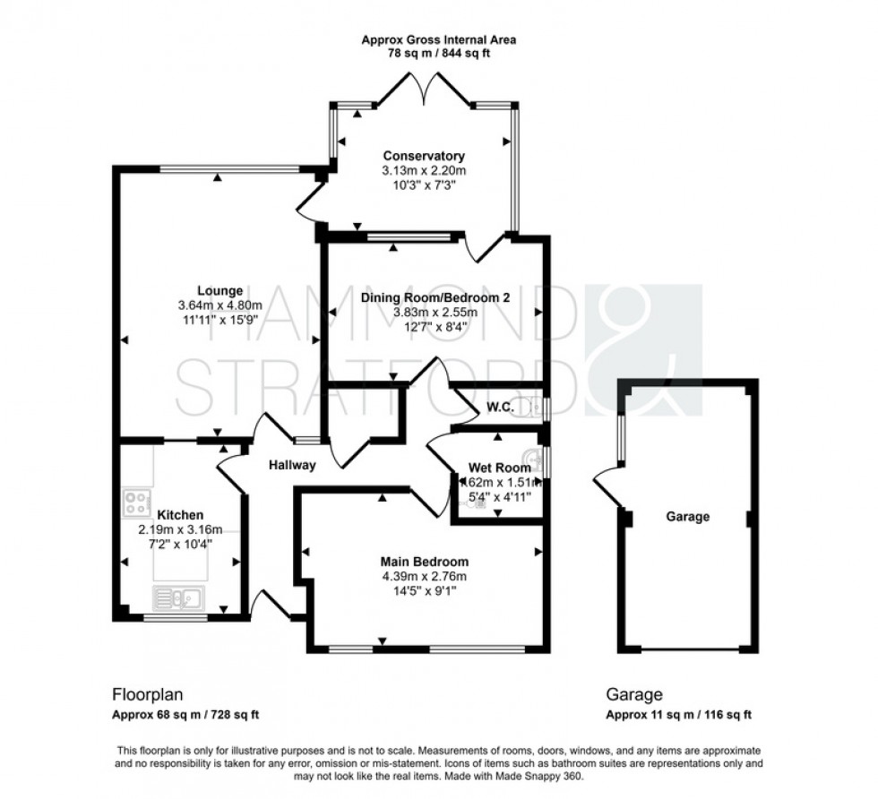 Floorplan for Buckland Rise, Eaton