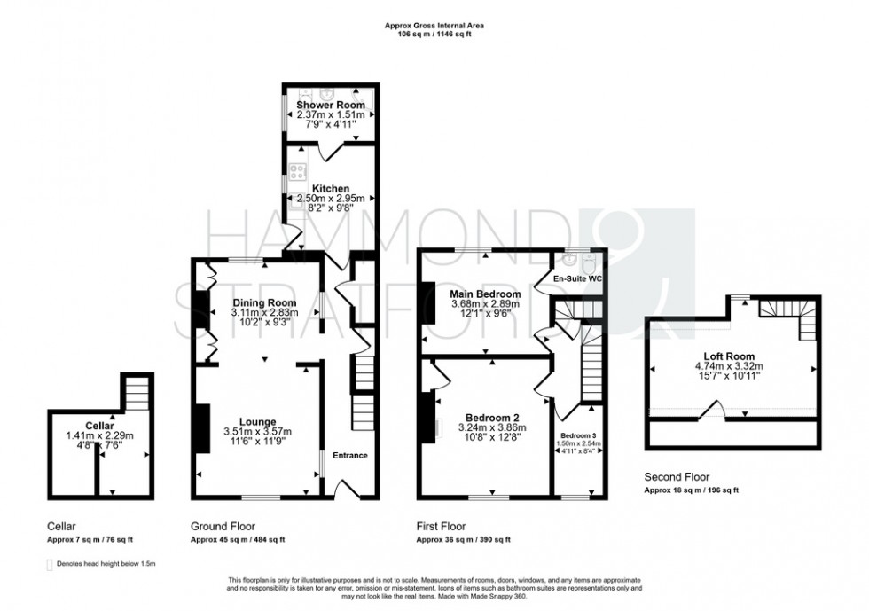 Floorplan for Grove Road, Norwich