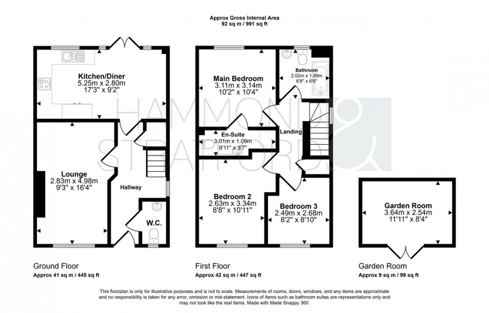Floorplan for Cullyer Crescent, Wymondham