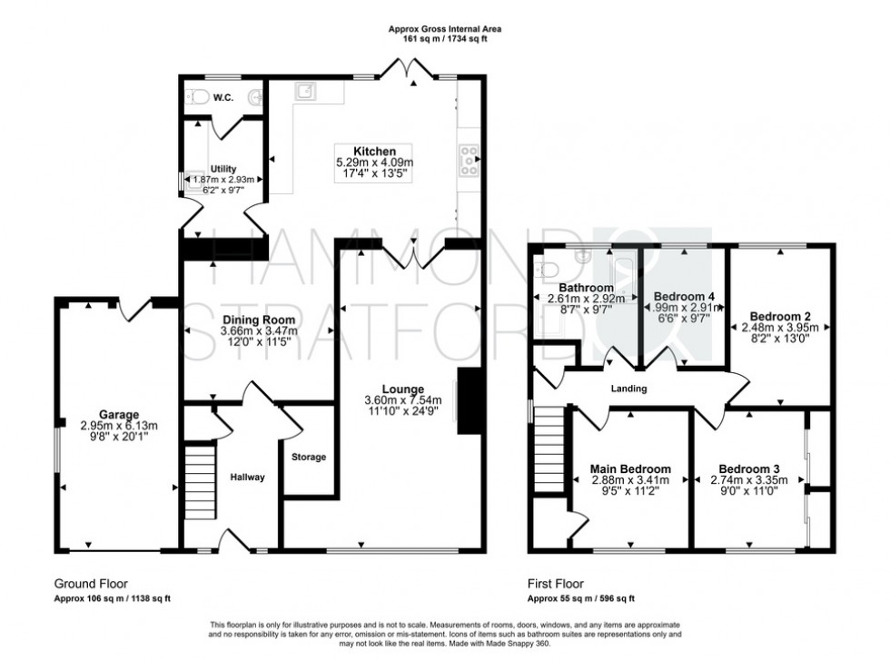 Floorplan for Gaynor Close, Wymondham