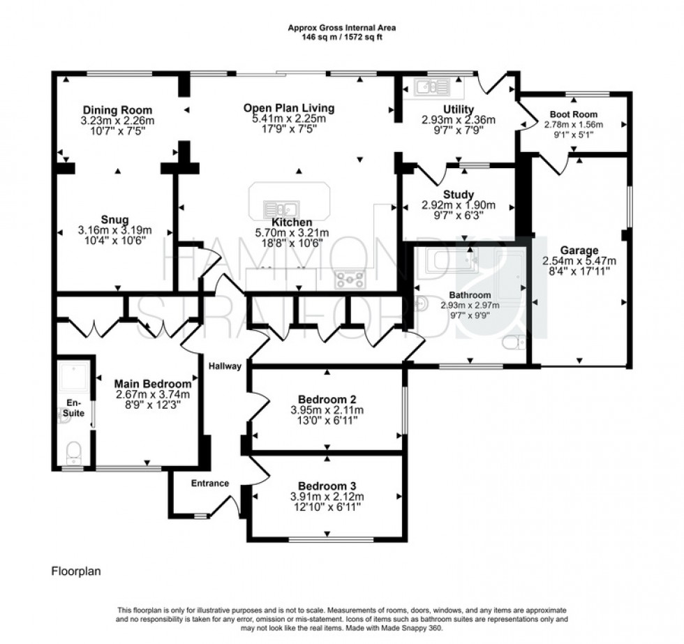 Floorplan for Mill Close, Hethersett