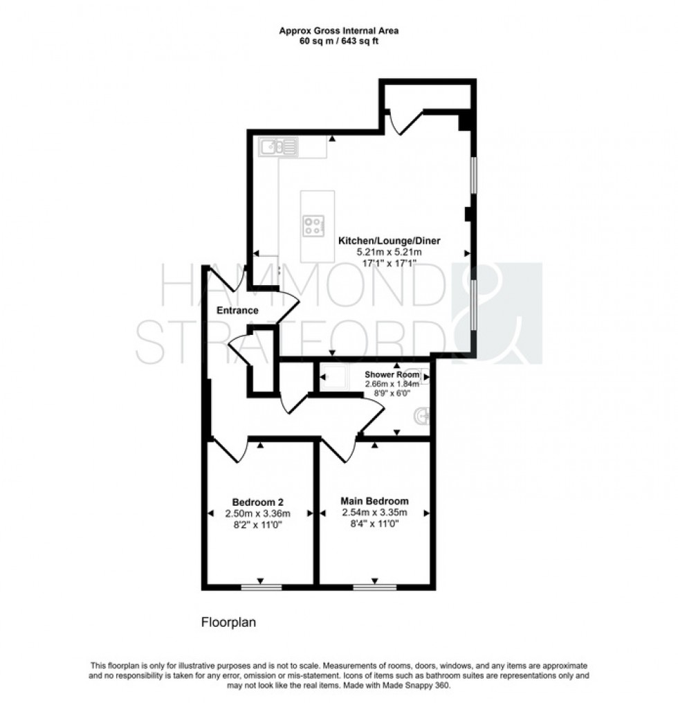 Floorplan for Queens Square, Attleborough