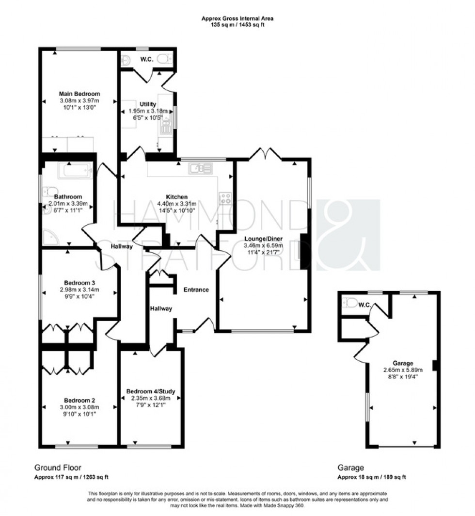 Floorplan for Queens Road, Hethersett