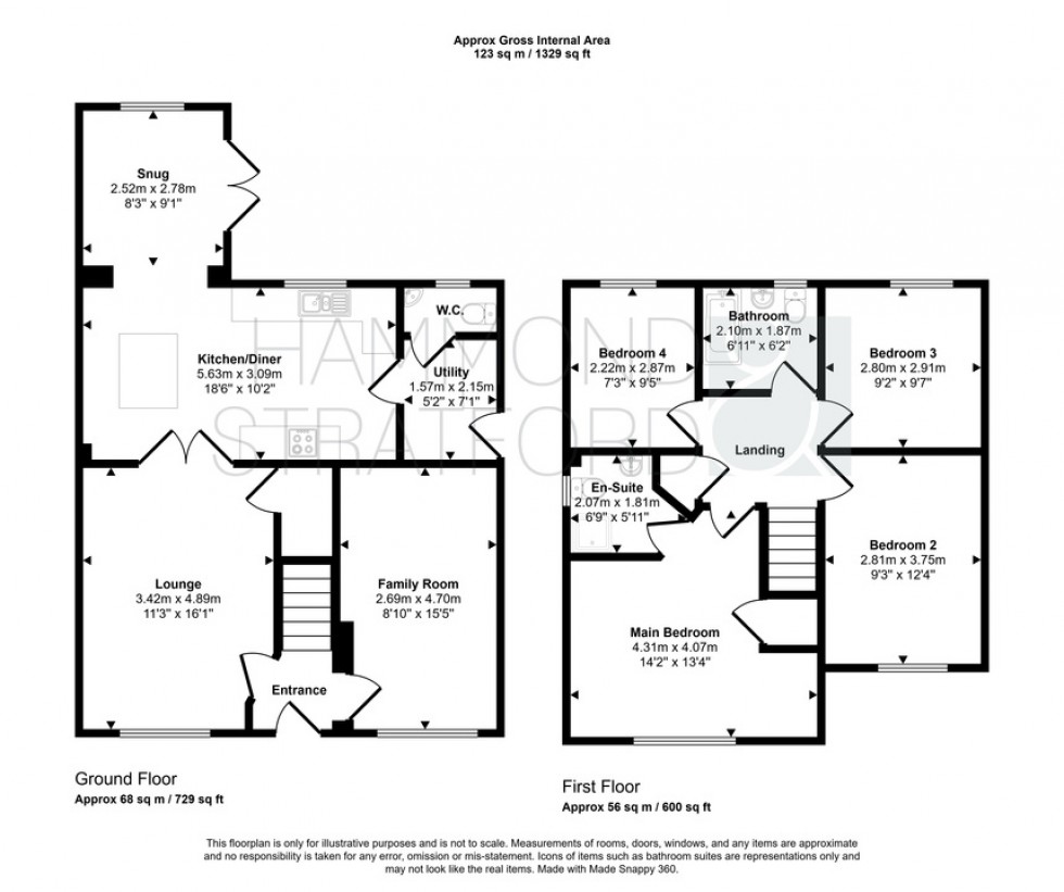 Floorplan for Jeckyll Road, Wymondham