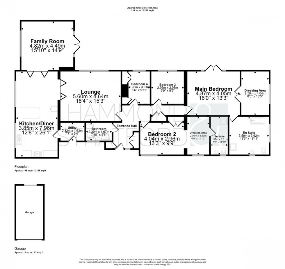 Floorplan for Hill Road, Morley St Peter