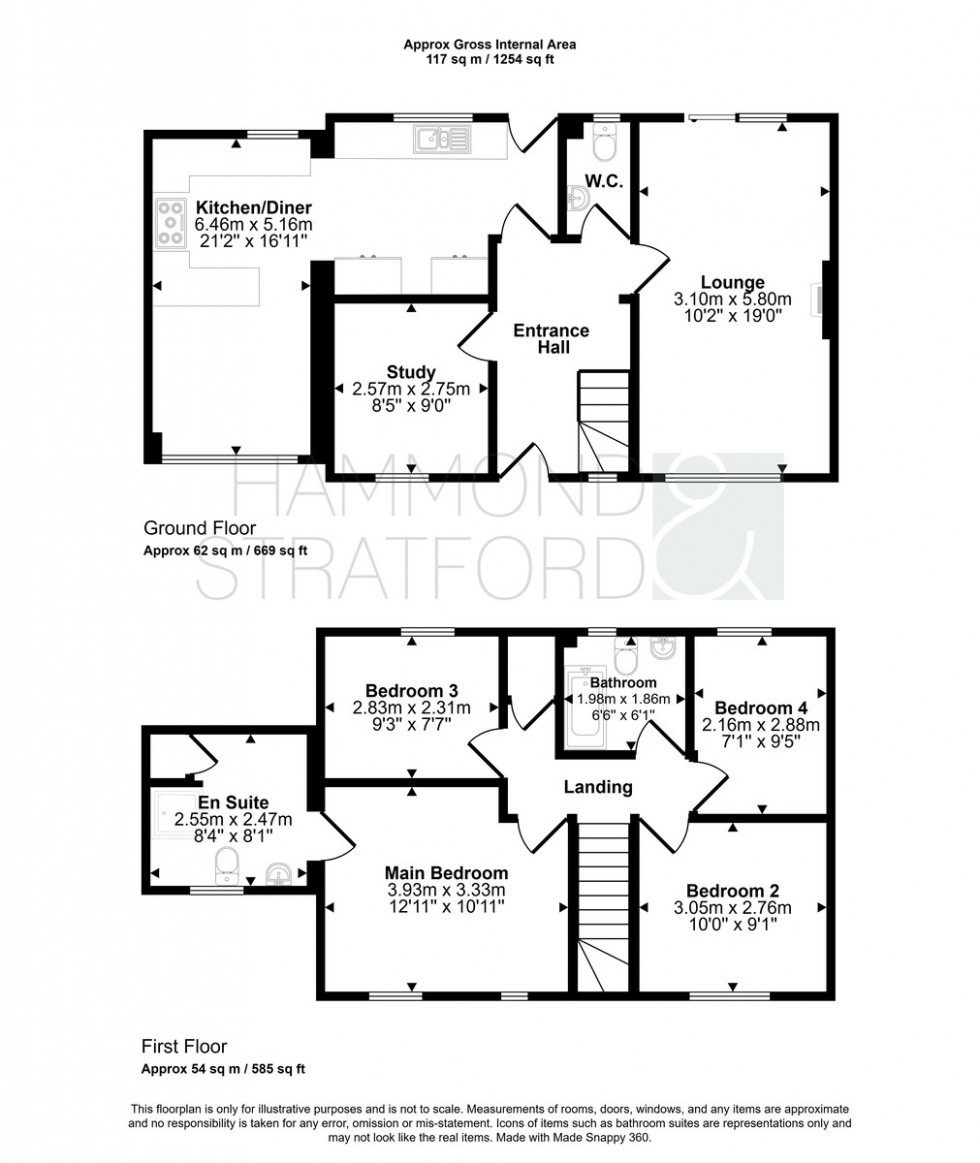 Floorplan for Pound Close, Banham