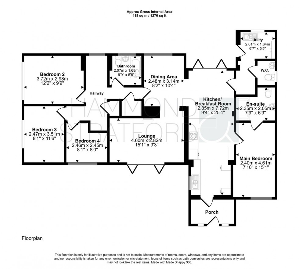 Floorplan for Recreation Road, Hethersett