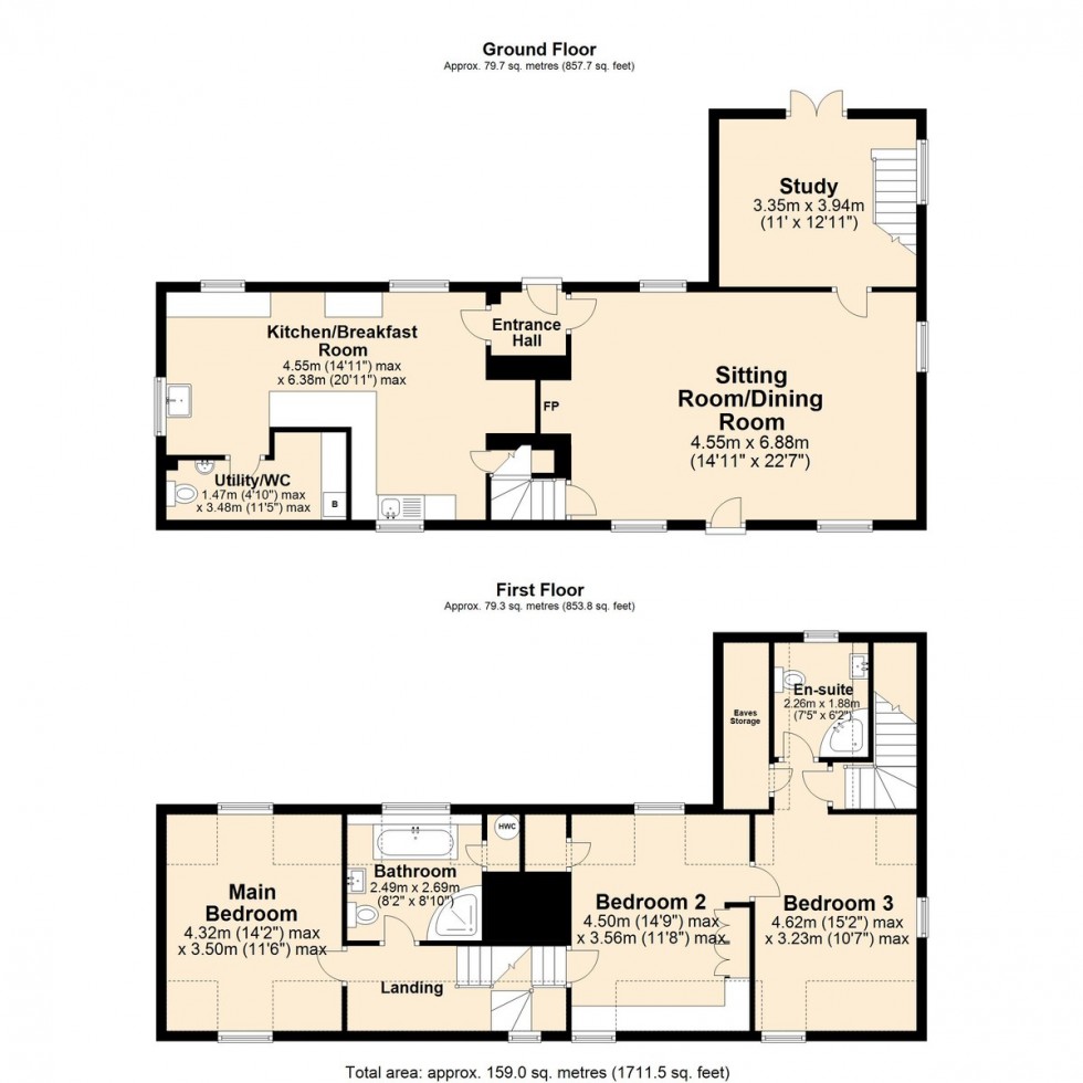 Floorplan for Rectory Lane, Bunwell