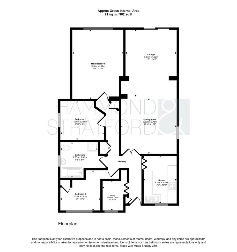 Floorplan for Buckland Rise, Eaton