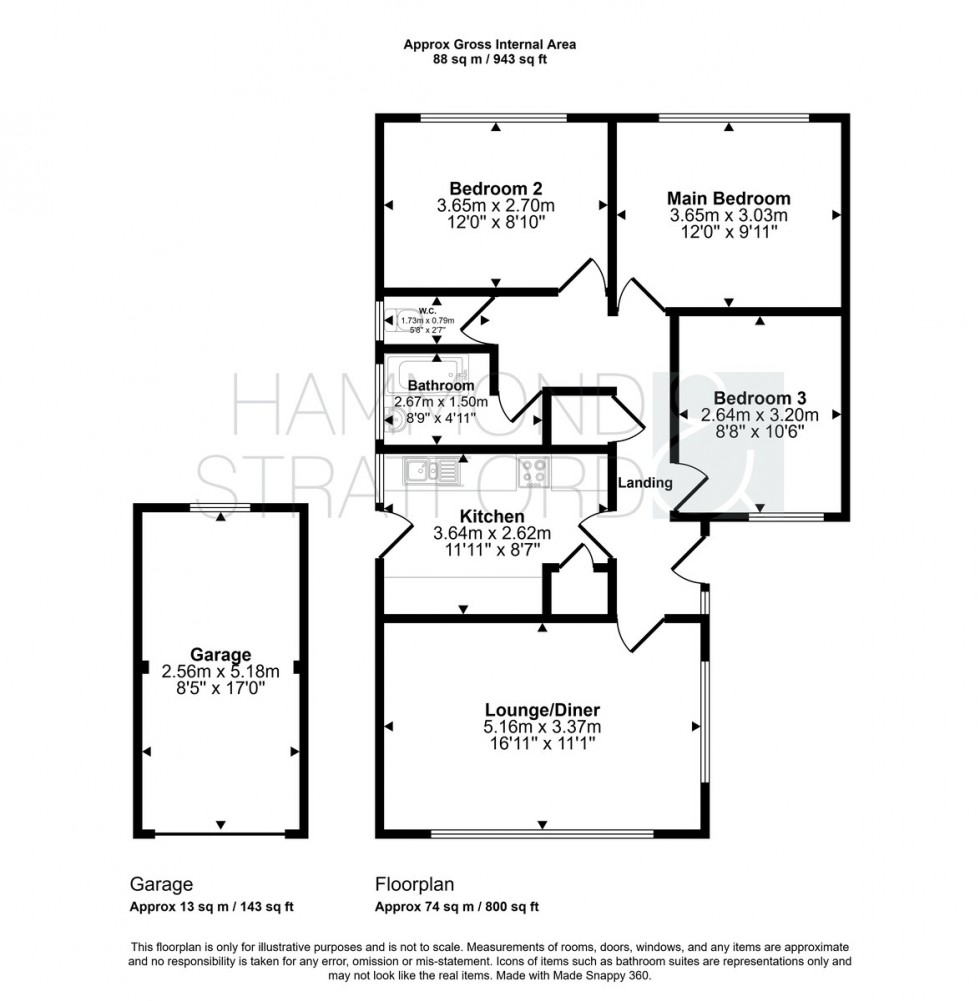 Floorplan for Birch Drive, Attleborough