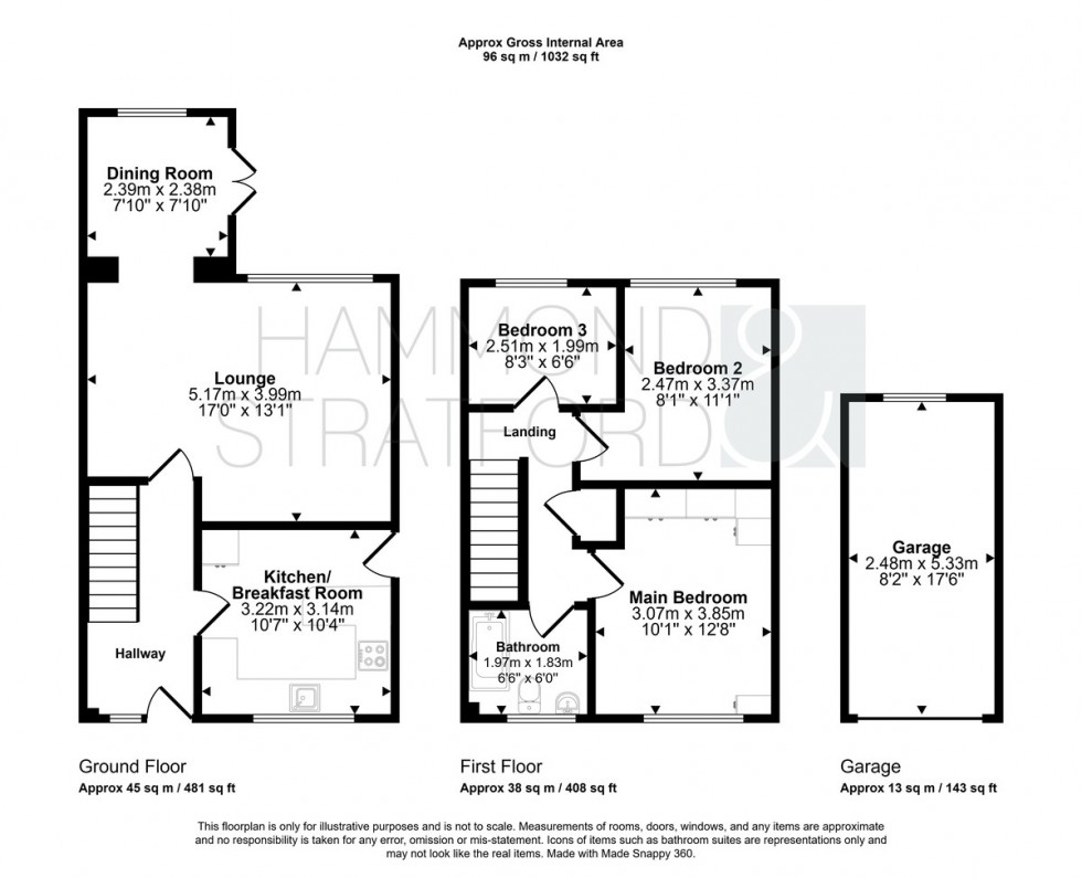Floorplan for Queens Court, Attleborough