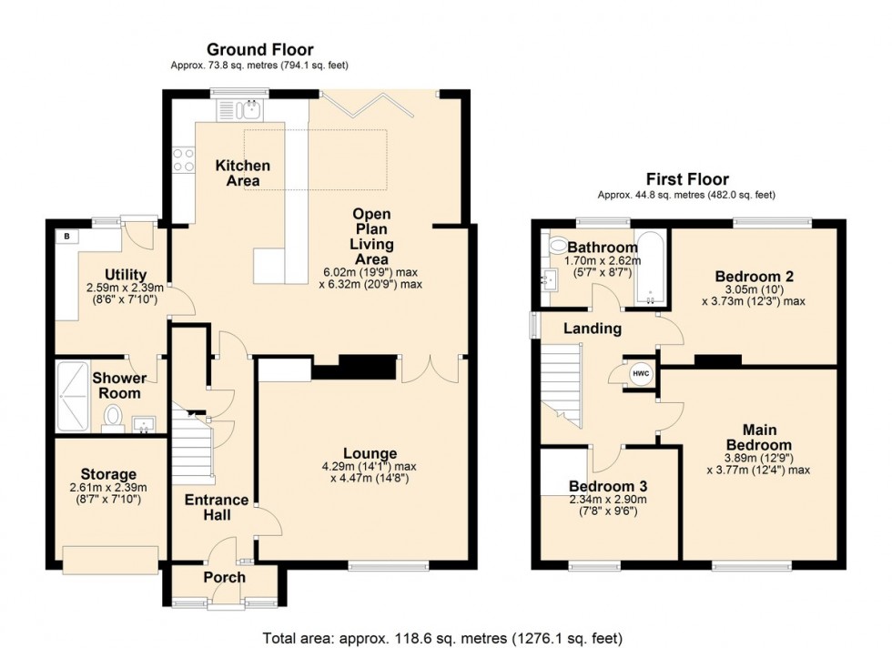 Floorplan for Moorfield Road, Mattishall