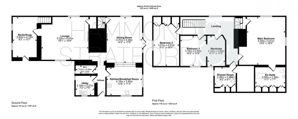 Floorplan for Newmarket Road, Cringleford