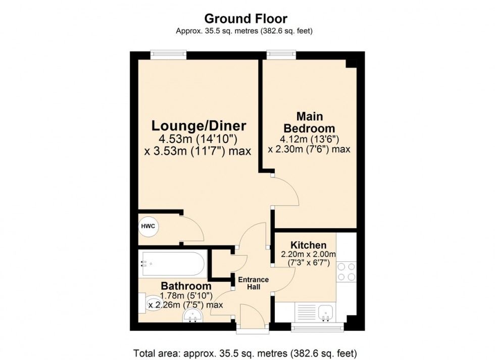 Floorplan for The Maltings, Dereham