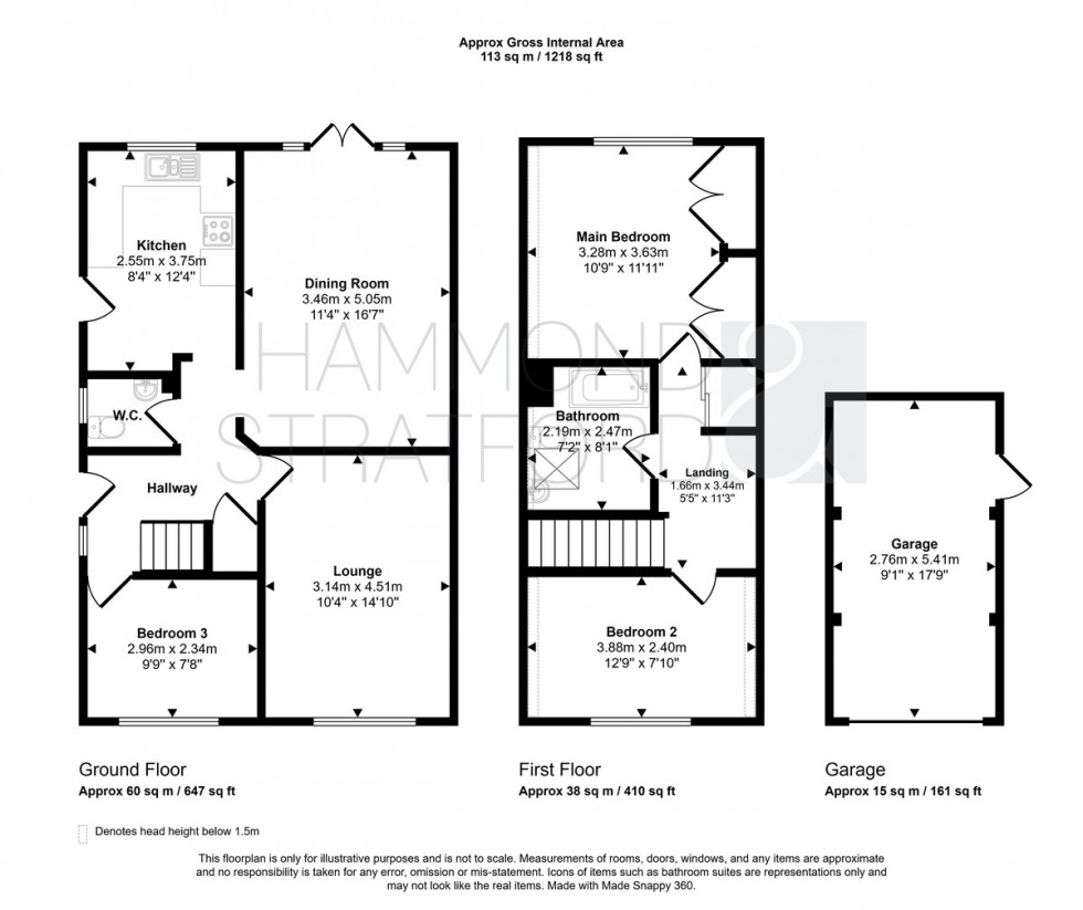 Floorplan for Hereward Way, Feltwell