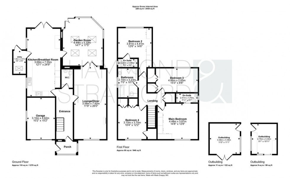 Floorplan for Hargham Road, Attleborough