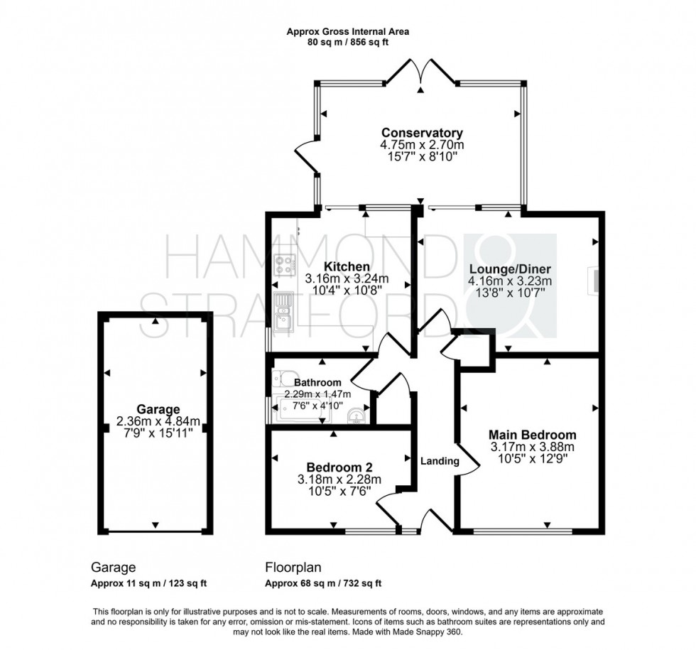 Floorplan for Hubbard Close, Wymondham
