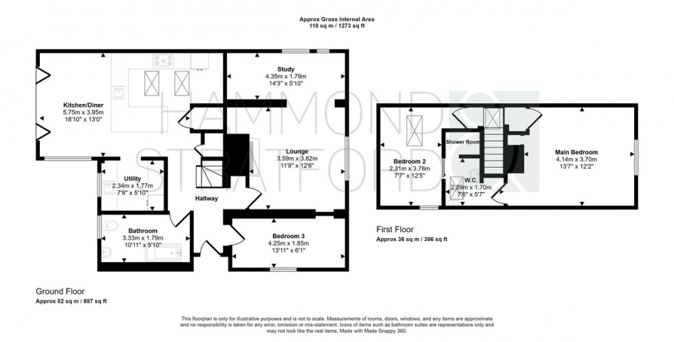 Floorplan for Dereham Road, Hingham