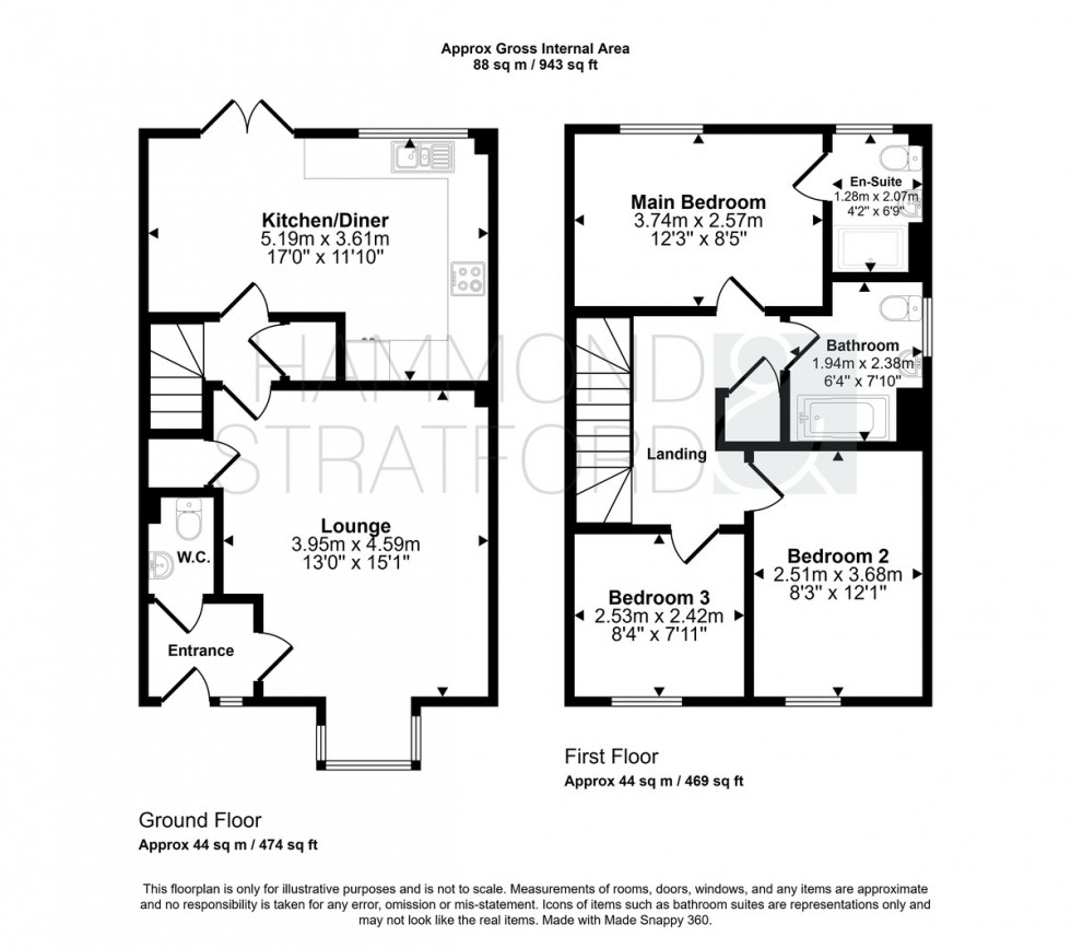 Floorplan for Fayerfax Close, Cringleford