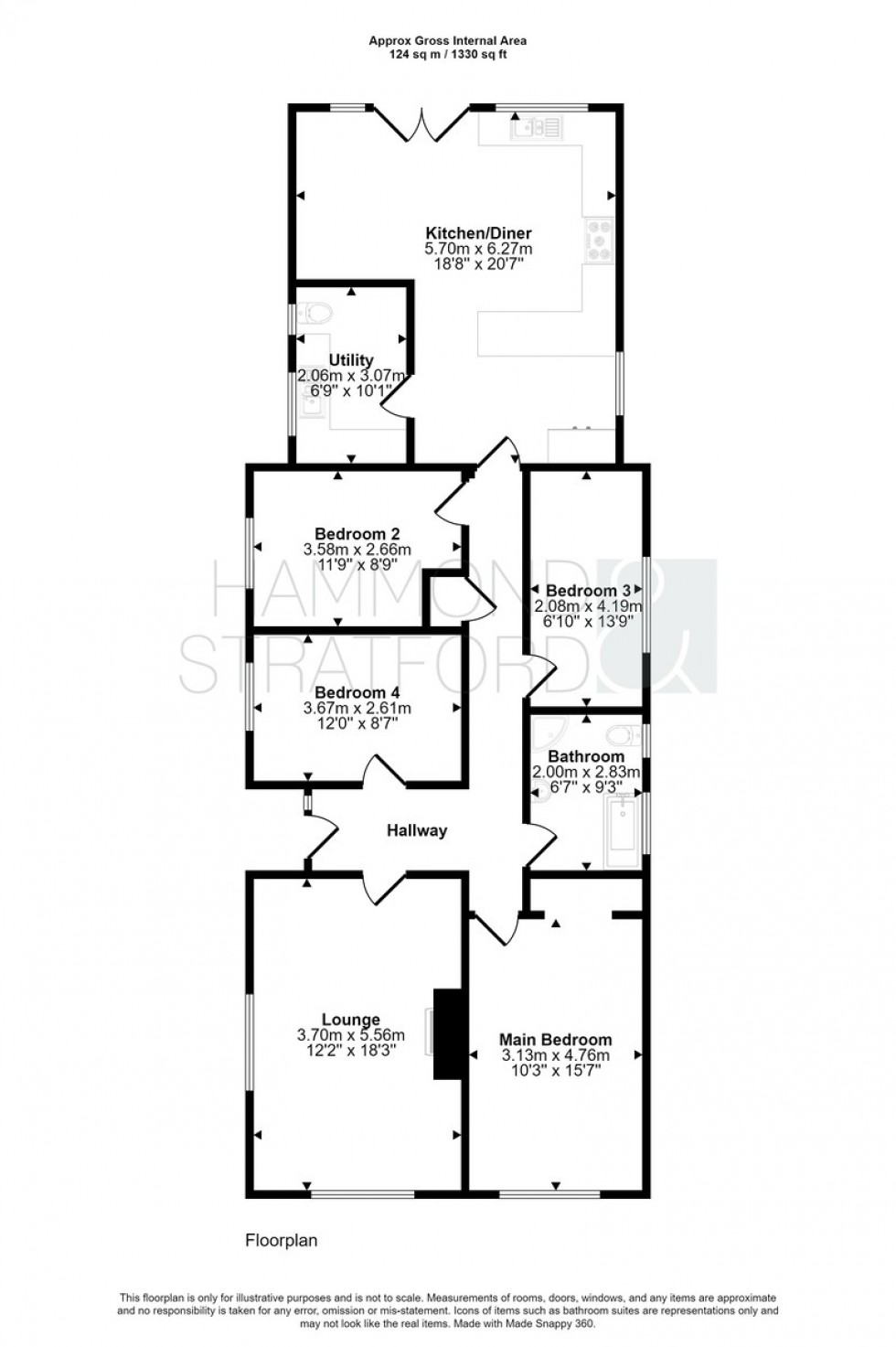 Floorplan for High Street, Wicklewood