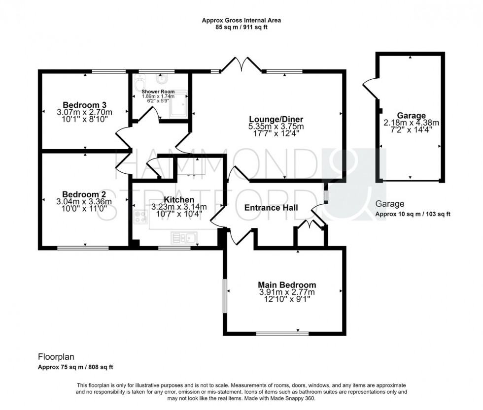 Floorplan for Firs Road, Hethersett