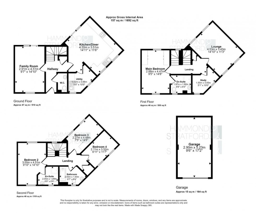 Floorplan for Clematis Way, Wymondham