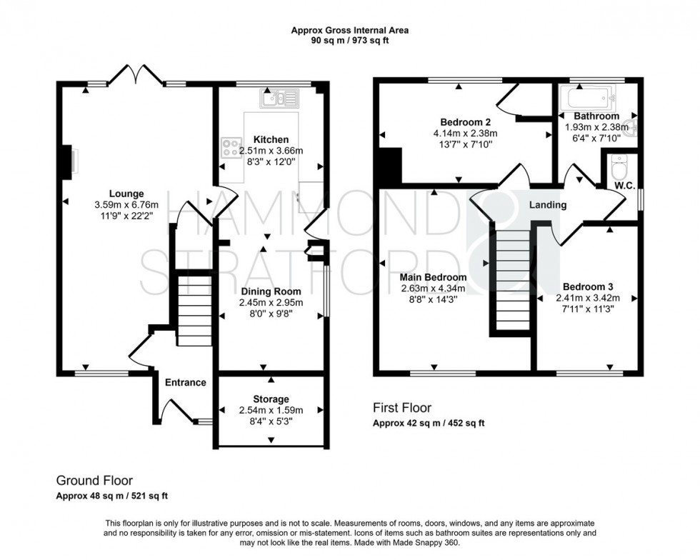 Floorplan for Woods Close, Hethersett