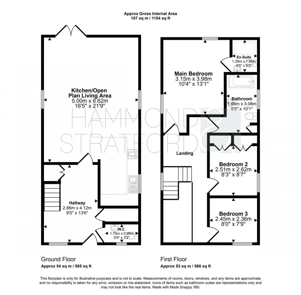 Floorplan for Mill Road, Banham