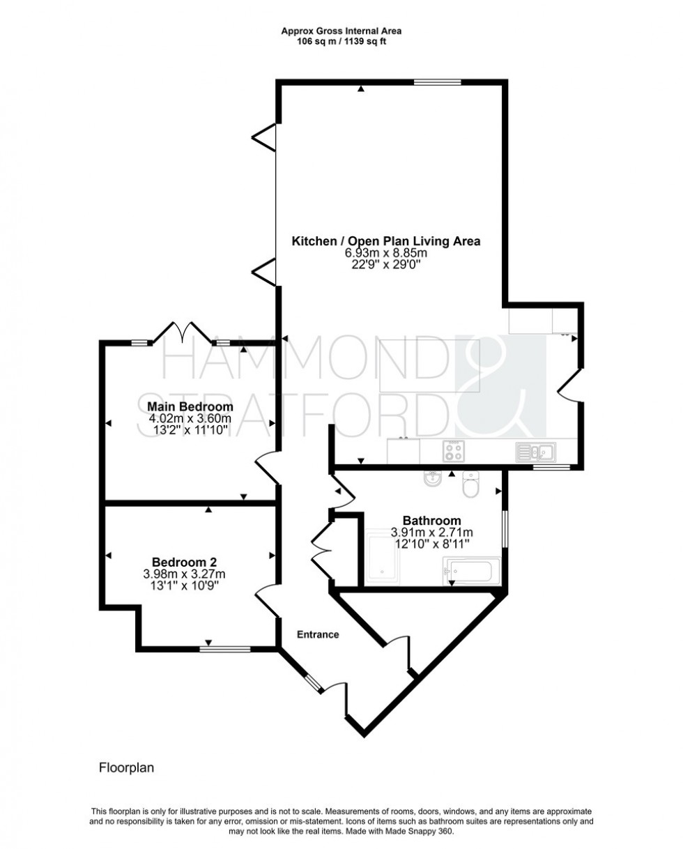 Floorplan for Edenside Drive, Attleborough