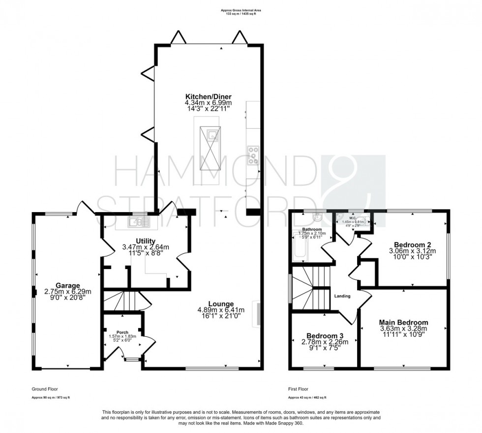 Floorplan for Cranleigh Rise, Eaton