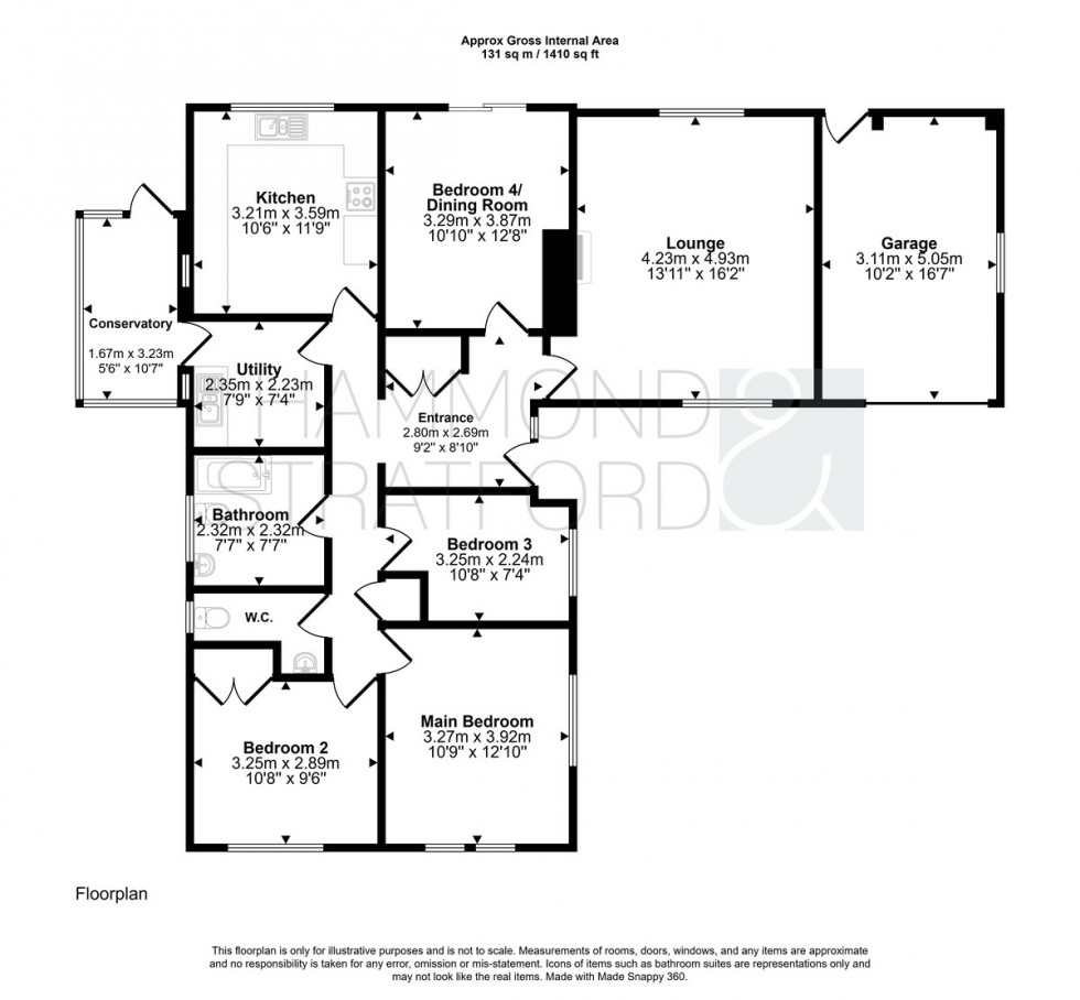Floorplan for West Carr Road, Attleborough