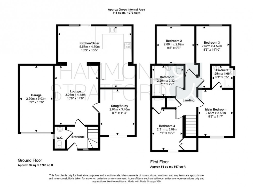Floorplan for Sorrel Drive, Attleborough