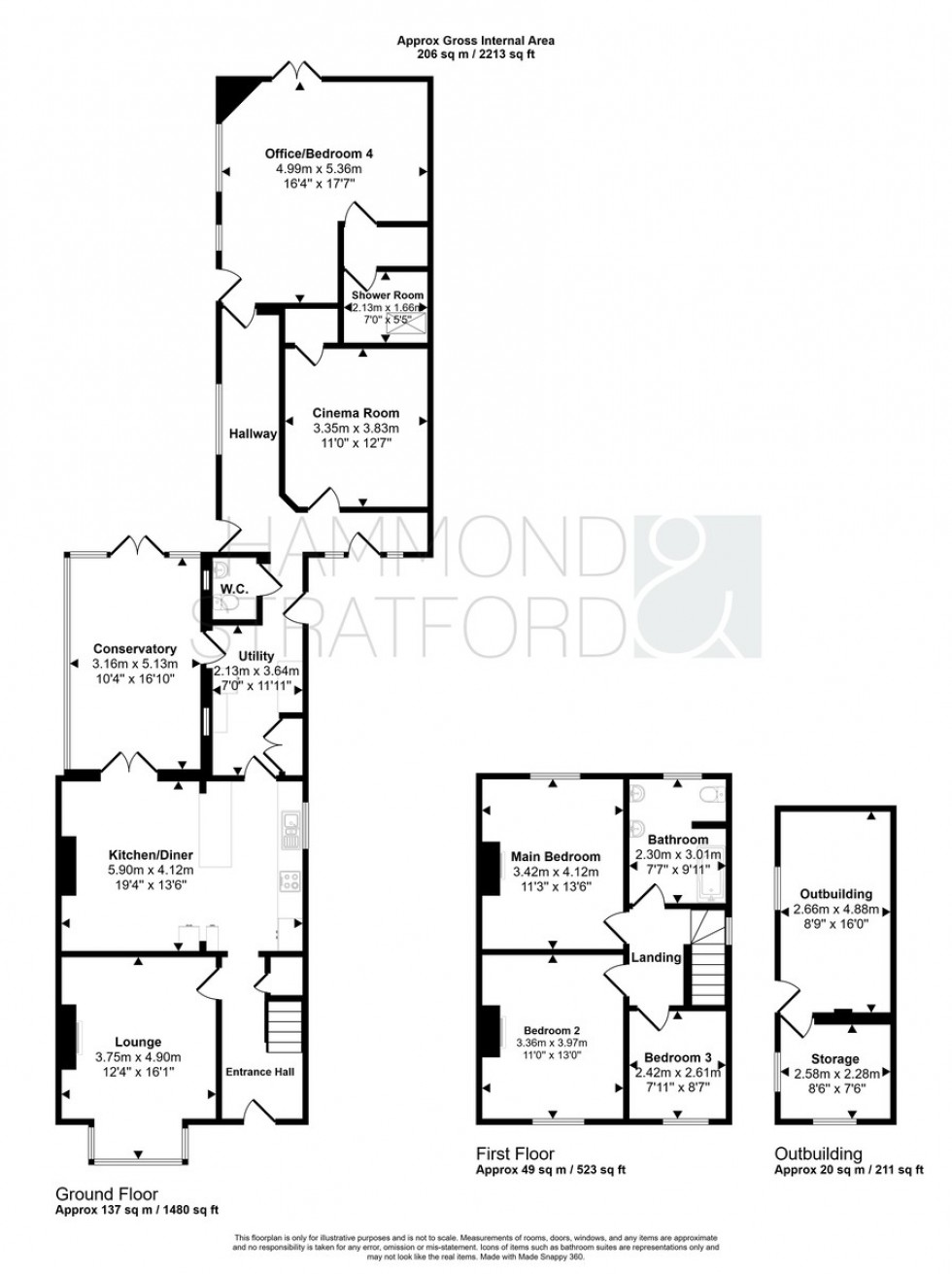 Floorplan for London Road, Attleborough