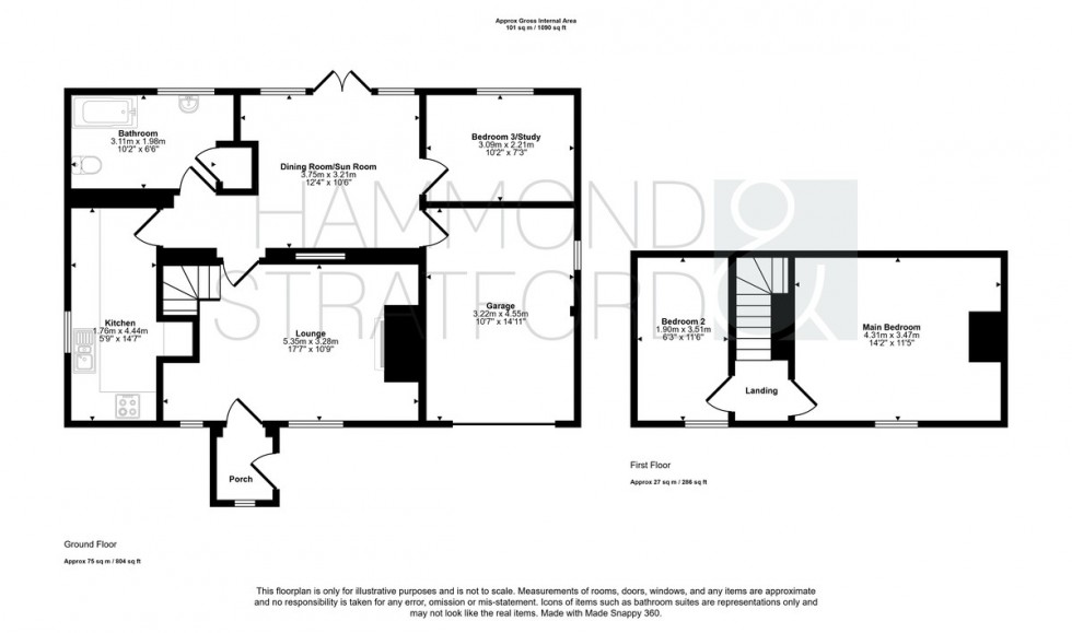 Floorplan for The Moor, Banham