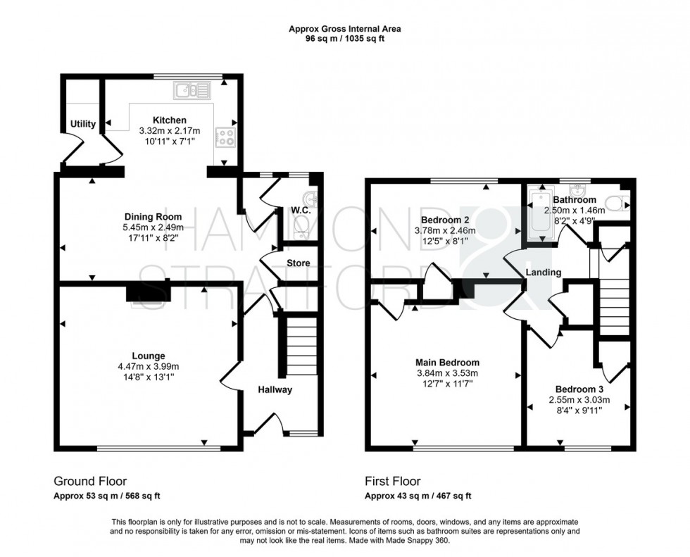 Floorplan for Halford Road, Attleborough