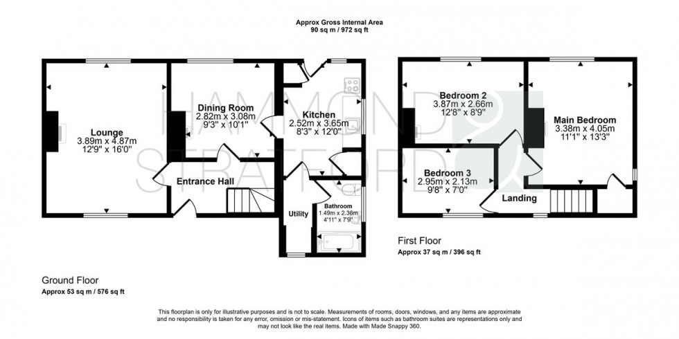Floorplan for Braymeadow Lane, Little Melton