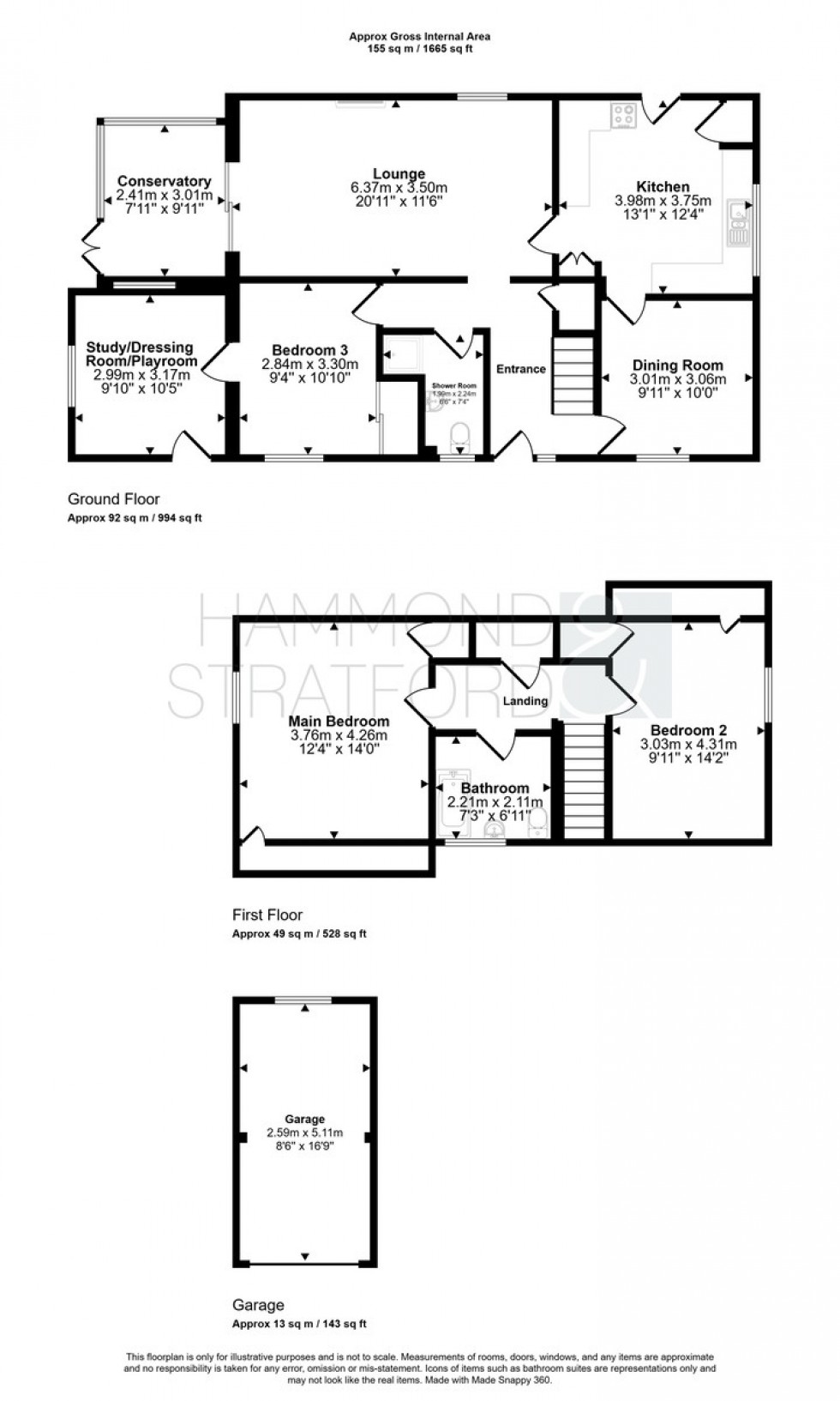 Floorplan for Edenside Drive, Attleborough