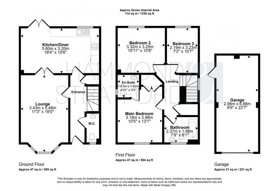 Floorplan for Bobbins Way, Swardeston