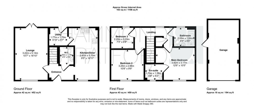 Floorplan for Harvey Close, Wymondham