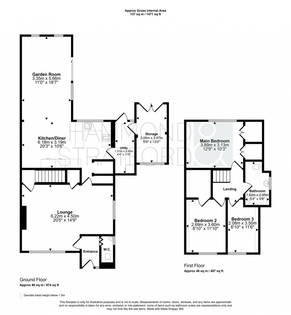 Floorplan for Hills Road, Saham Toney