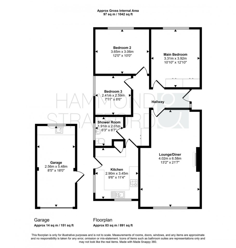 Floorplan for Stuart Close, Hethersett