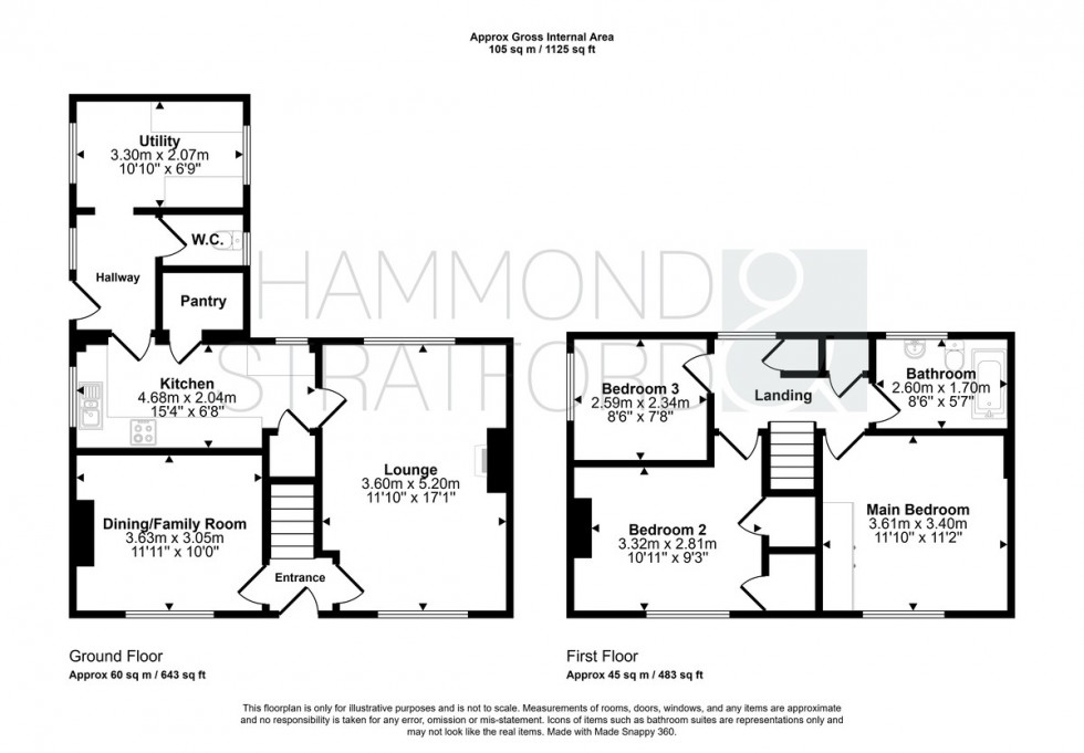 Floorplan for Hingham Road, Great Ellingham