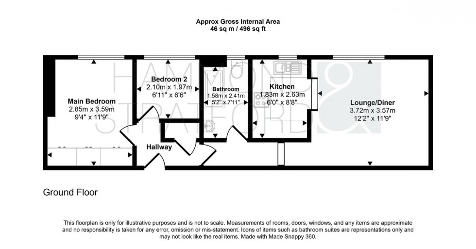 Floorplan for Quintin Gurney House, Keswick