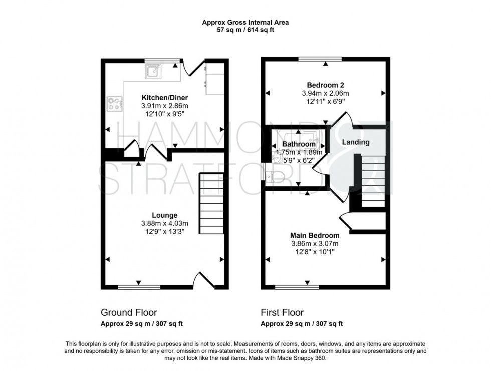 Floorplan for Thorpe Drive, Attleborough